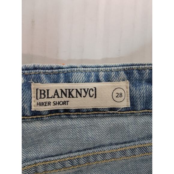 BlankNYC Denim Hiker Shorts Sz 28 Floral Embroidered Mid Rise Boho Festival - Picture 5 of 8